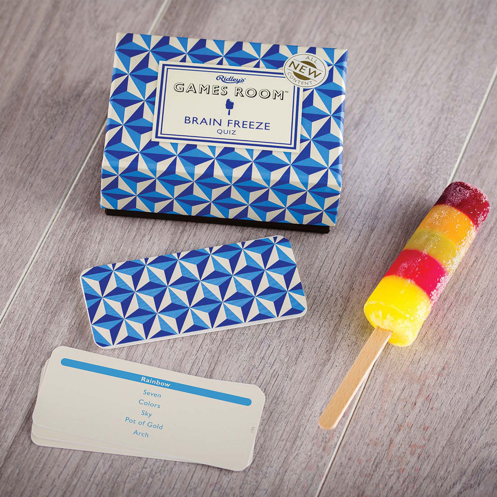 Games Room Brain Freeze Quiz Cards