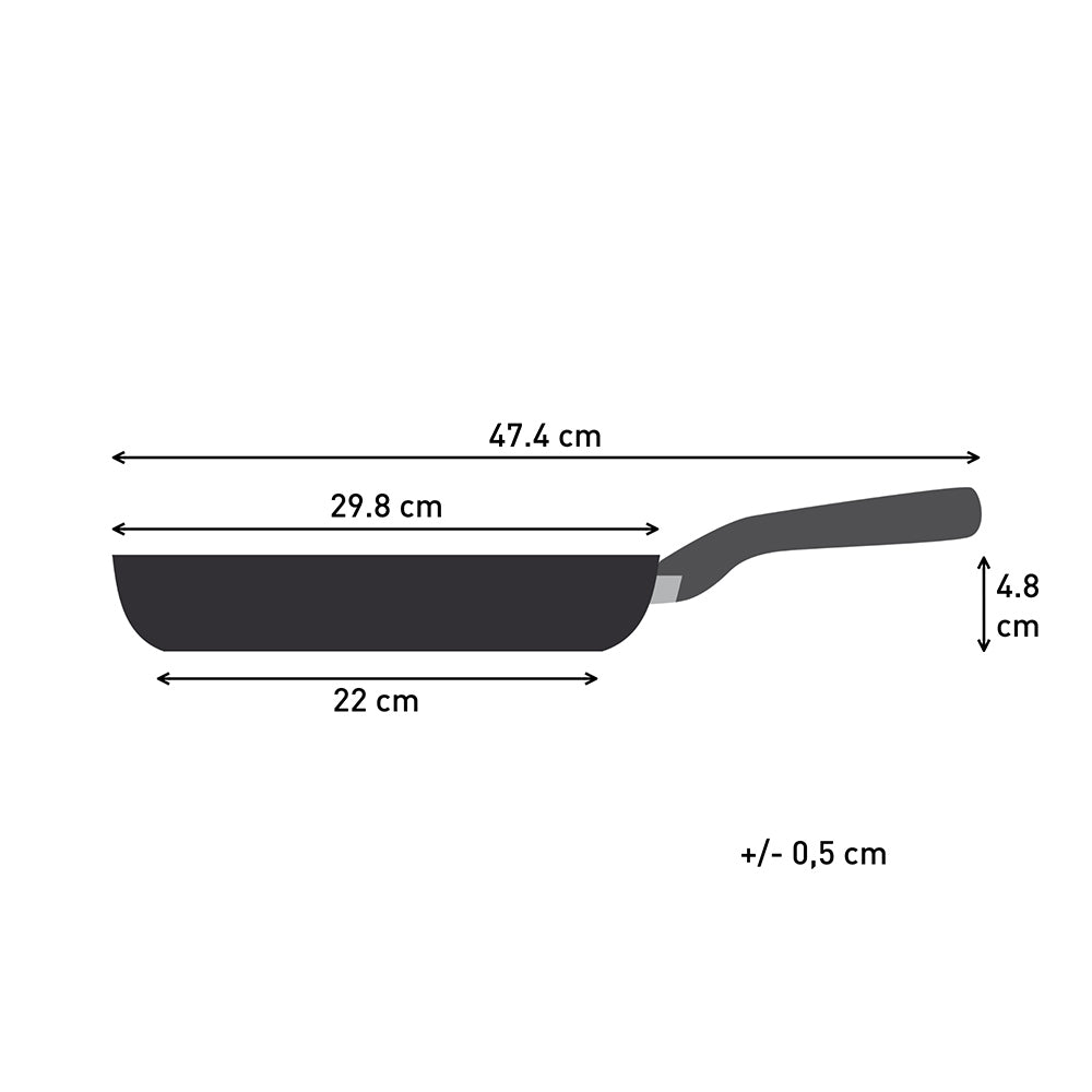 Tefal Revive Ceramic Induction Non-Stick Frypan 28cm measurement infographic at MyHouse