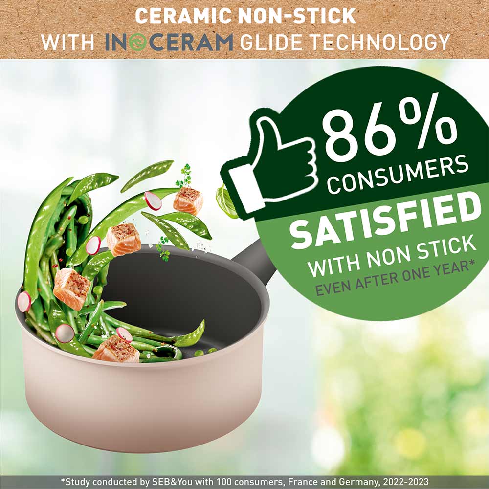 Tefal Revive Ceramic Induction Non-Stick Saucepan 18cm infographic at MyHouse