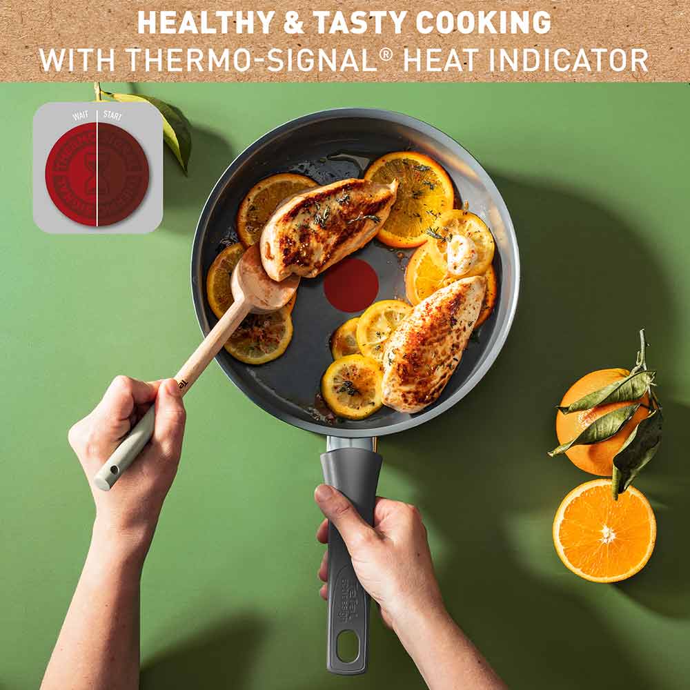 Tefal Revive Ceramic Induction Non-Stick Saute Pan and Lid 24cm infographic at MyHouse
