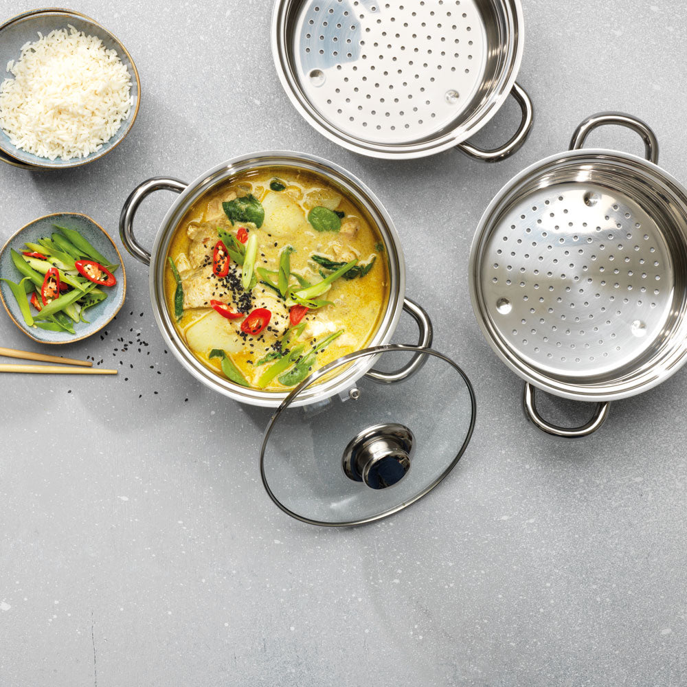 Baccarat Gourmet 3 Tier Stainless Steel Steamer Set 18cm