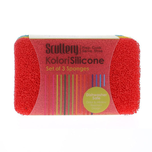 Scullery Kolori Set of 3 Silicone Sponge