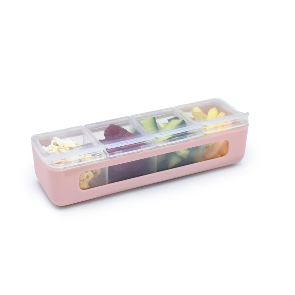 Melii 4 Compartment Snackle Box Pink - MyHouse