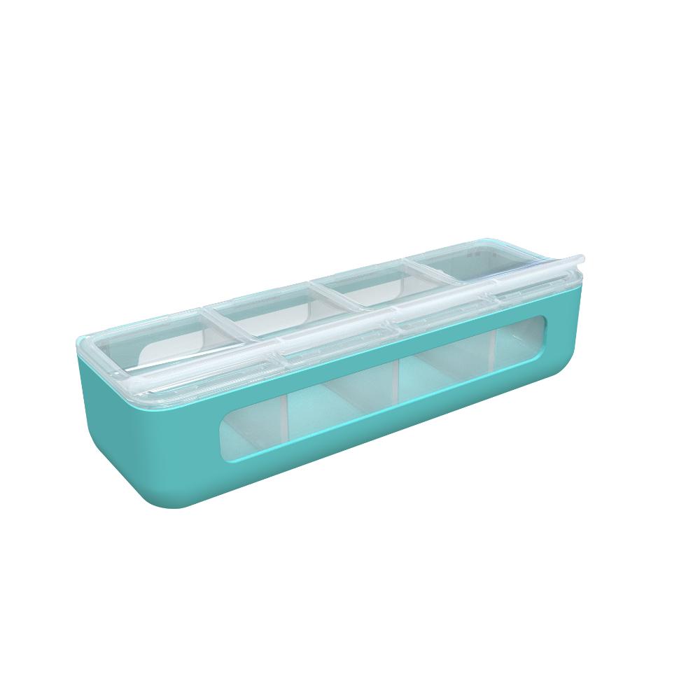 Melii 4 Compartment Snackle Box Blue - MyHouse