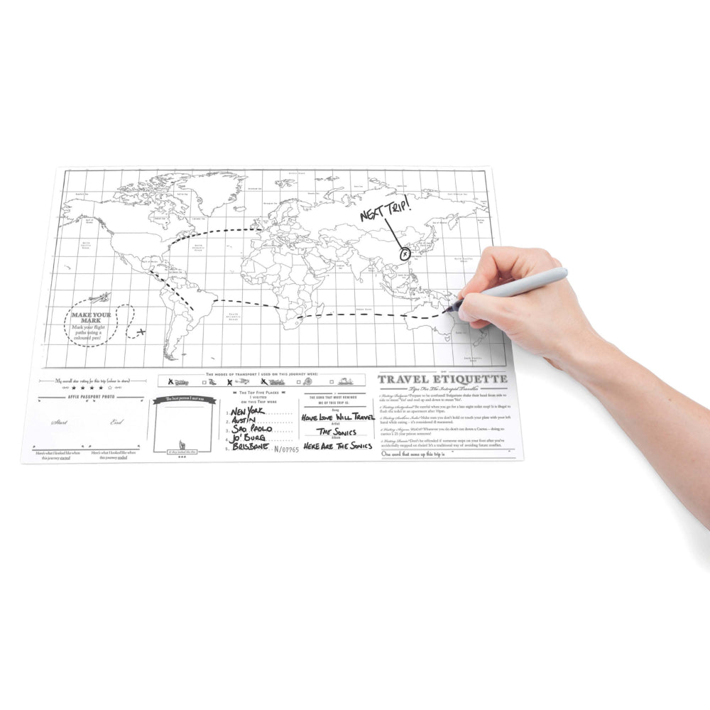 Luckies Travel Edition Scratch Map