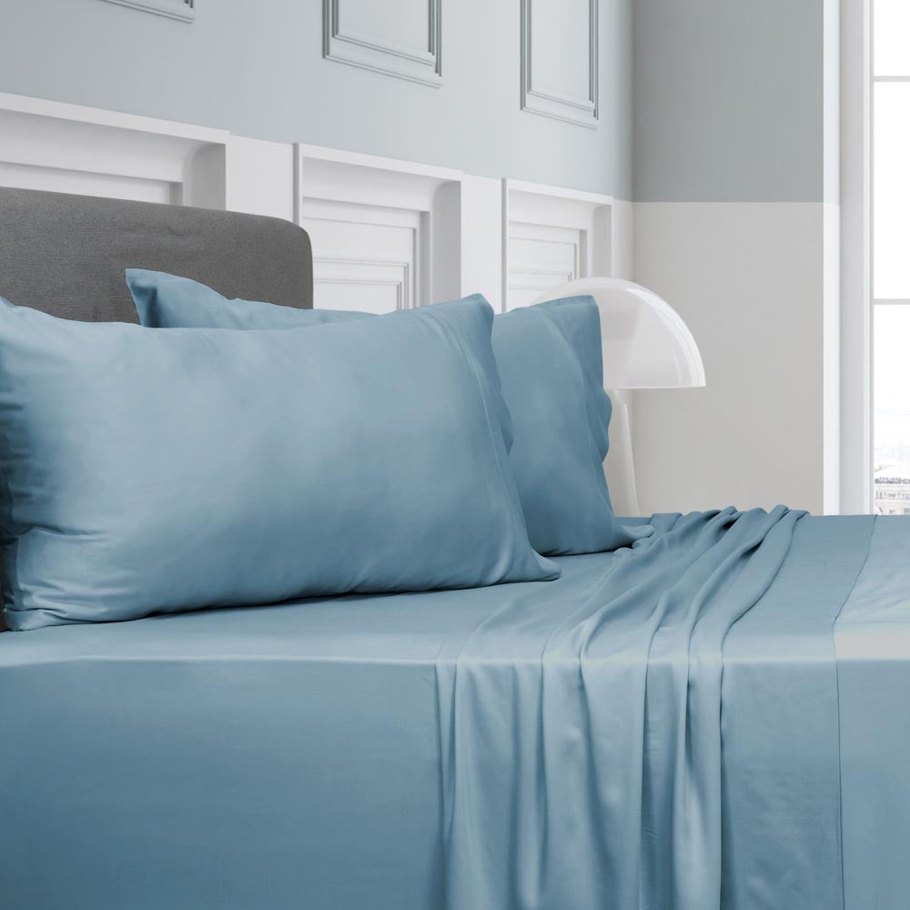 Algodon Bamboo Sheet Set Denim Blue at MyHouse