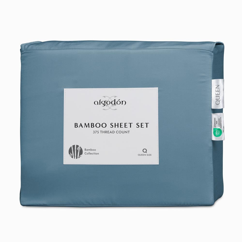 Algodon Bamboo Sheet Set Denim Blue at MyHouse
