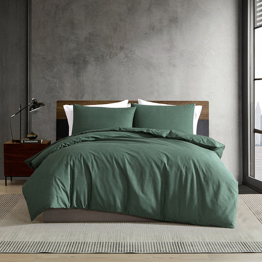 Kenneth Cole Oxford Stripe Quilt Cover Set