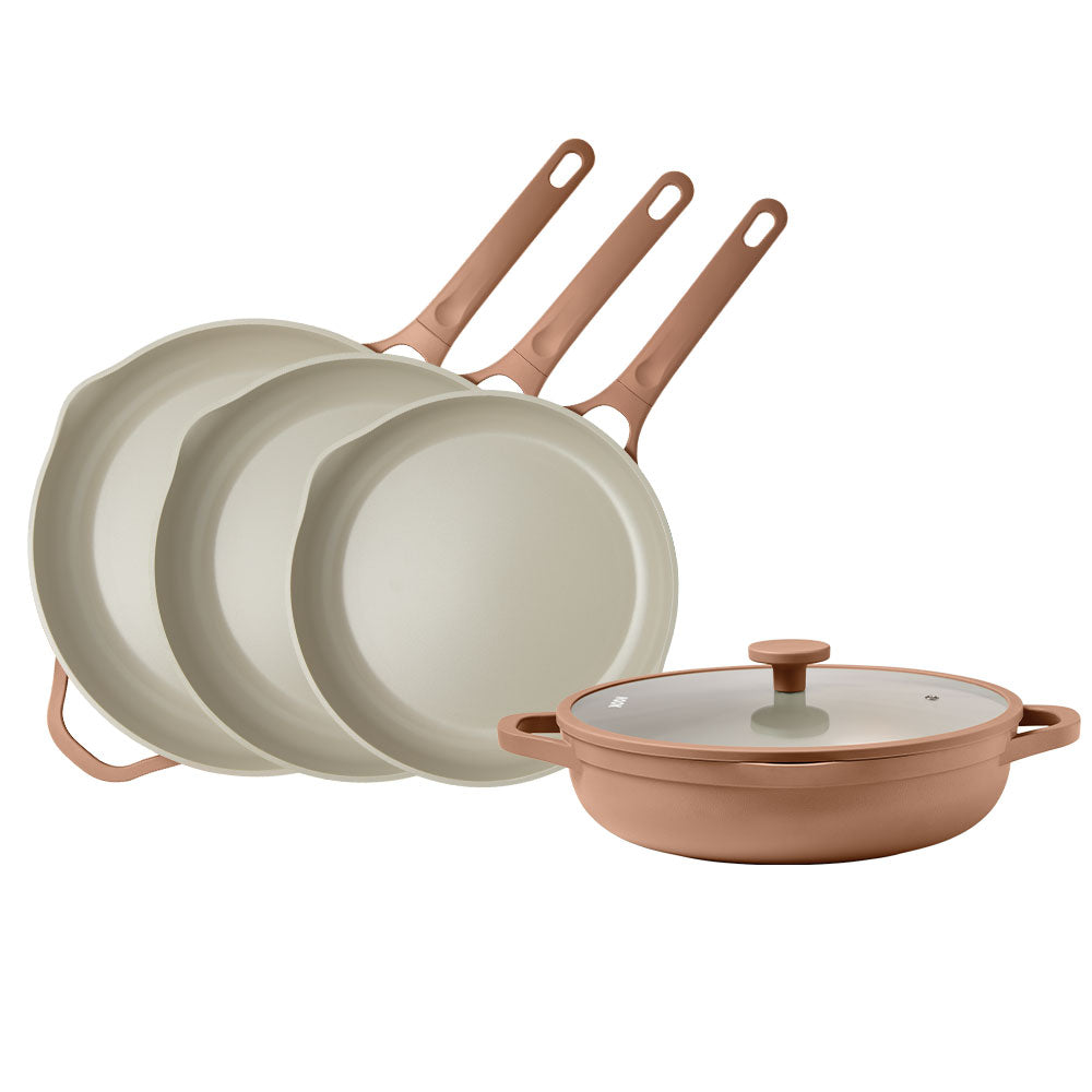 NOOK by Baccarat 4 Piece Cookware Set Terracotta