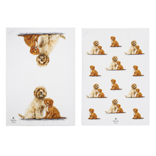 Ashdene Puppy Love Set of 2 Tea Towels