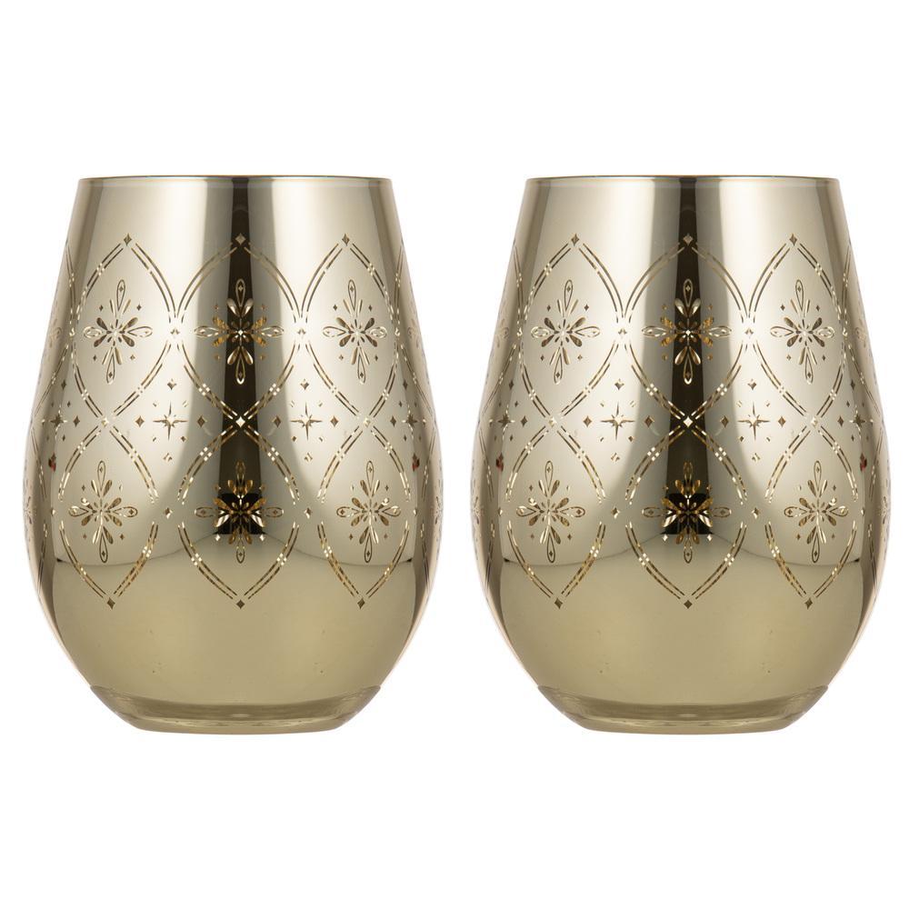 Tempa Chantelle Set of 2 Stemless Glasses