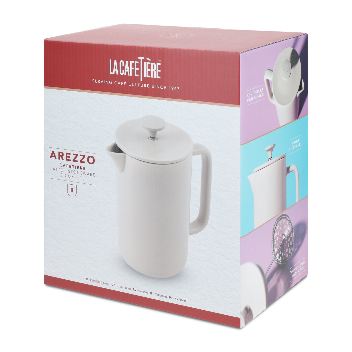 La cafetiere Arezzo 8 Cup cafetiere