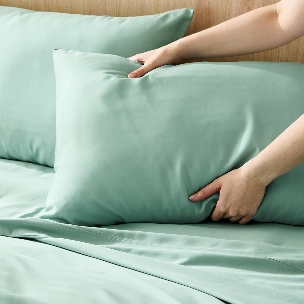Riley Bamboo Cotton Sheet Set Jade
