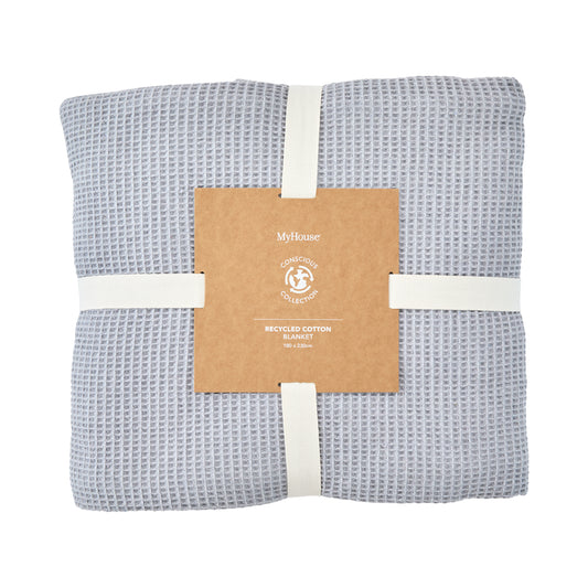 Recycled Cotton Waffle Blanket