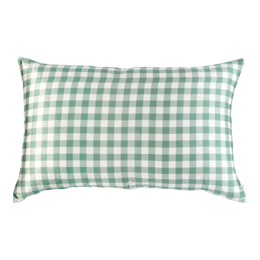 MySilk Silk Pillowcase Sage Check