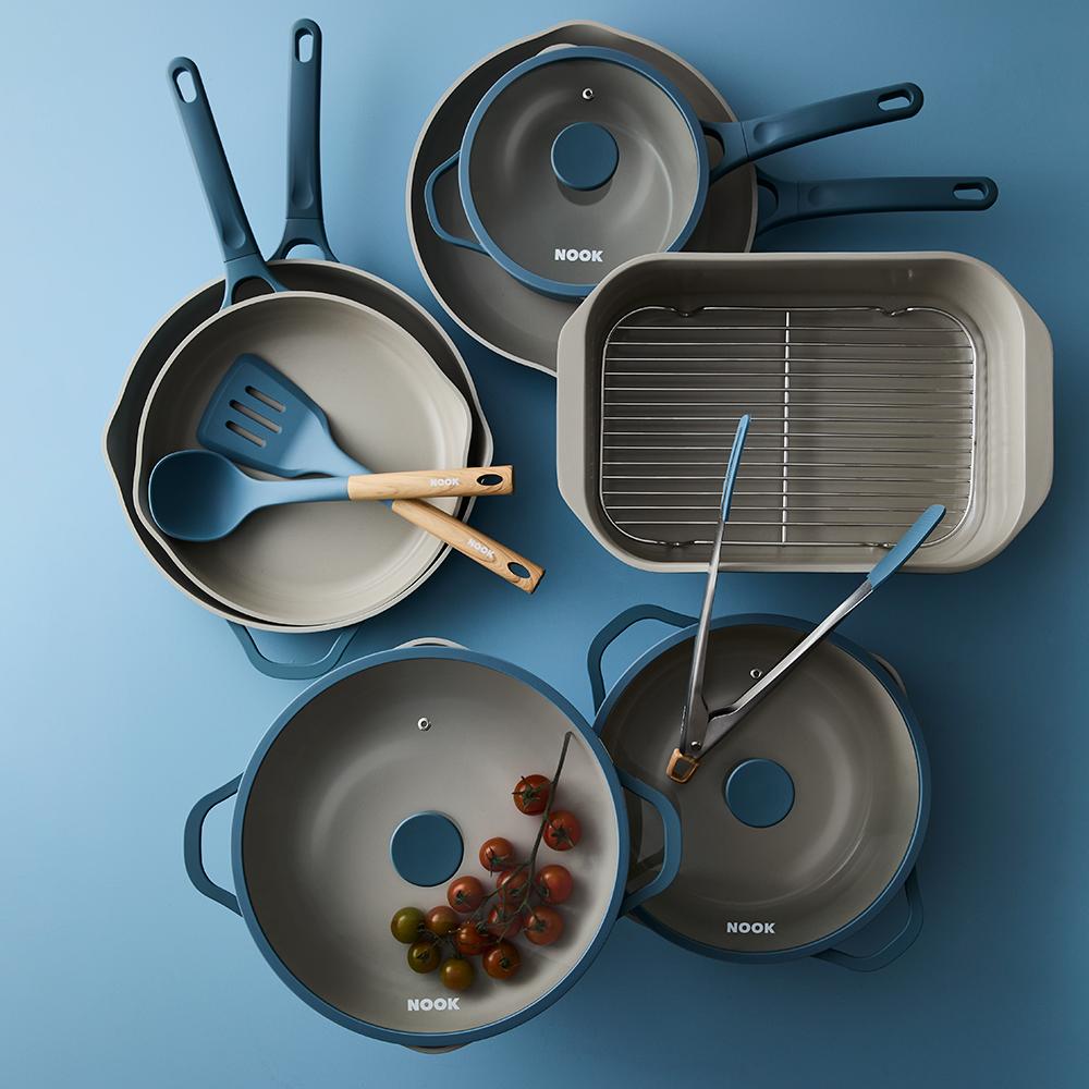 NOOK by Baccarat Roaster with Rack 34cm Denim