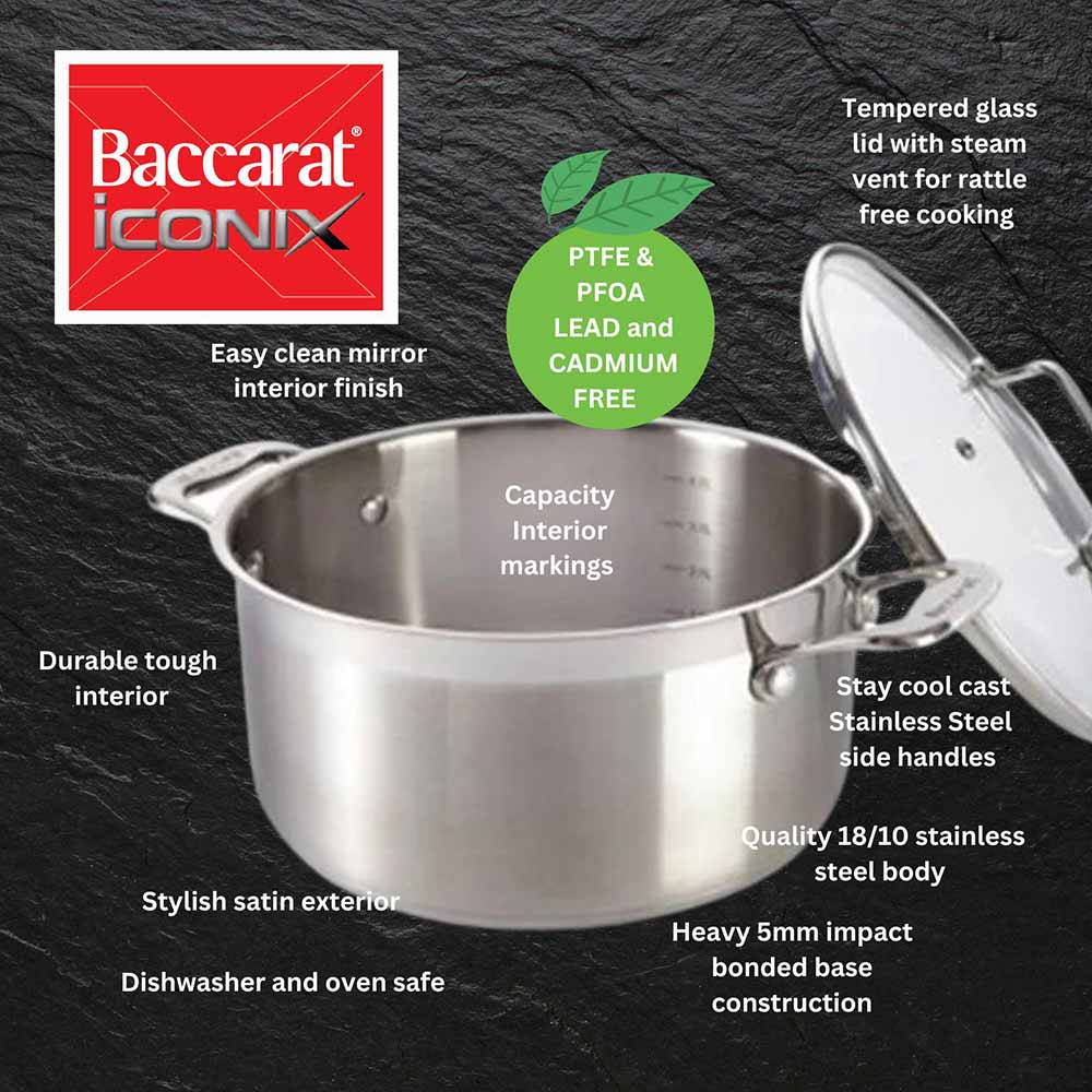 Baccarat iconiX 4 Piece Stainless Steel Cookware Set