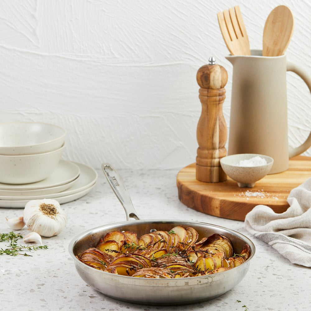 Baccarat iconiX Stainless Steel Frypan 26cm with potato galette at MyHouse