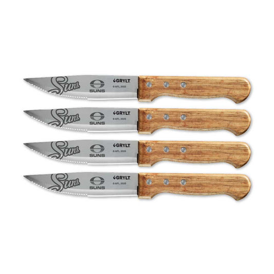 GRYLT Jumbo 4 Piece Steak Knife Set AFL Gold Coast Suns at MyHouse
