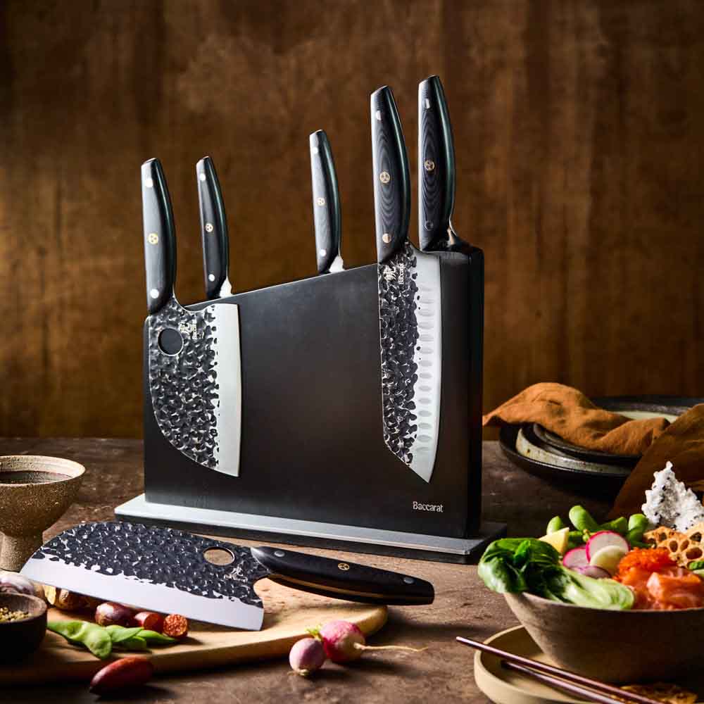 Baccarat KUROI KIBA 7 Piece Knife Block at MyHouse