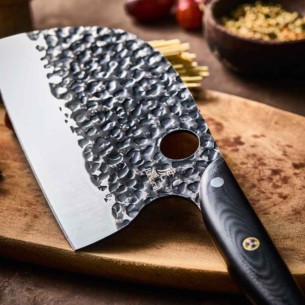 Baccarat KUROI KIBA 7 Piece Knife Block detail image of moon knife at MyHouse