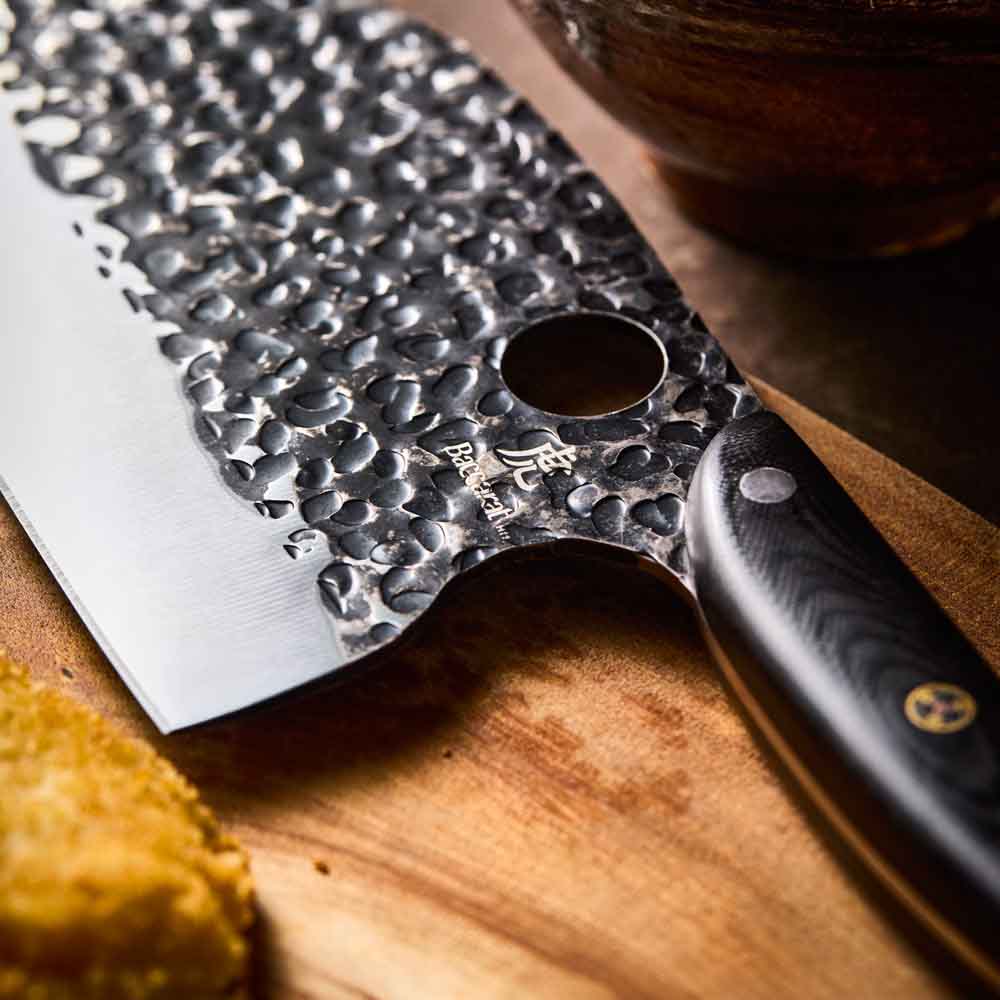 Baccarat KUROI KIBA Moon Knife 17.5cm detail image of blade at MyHouse