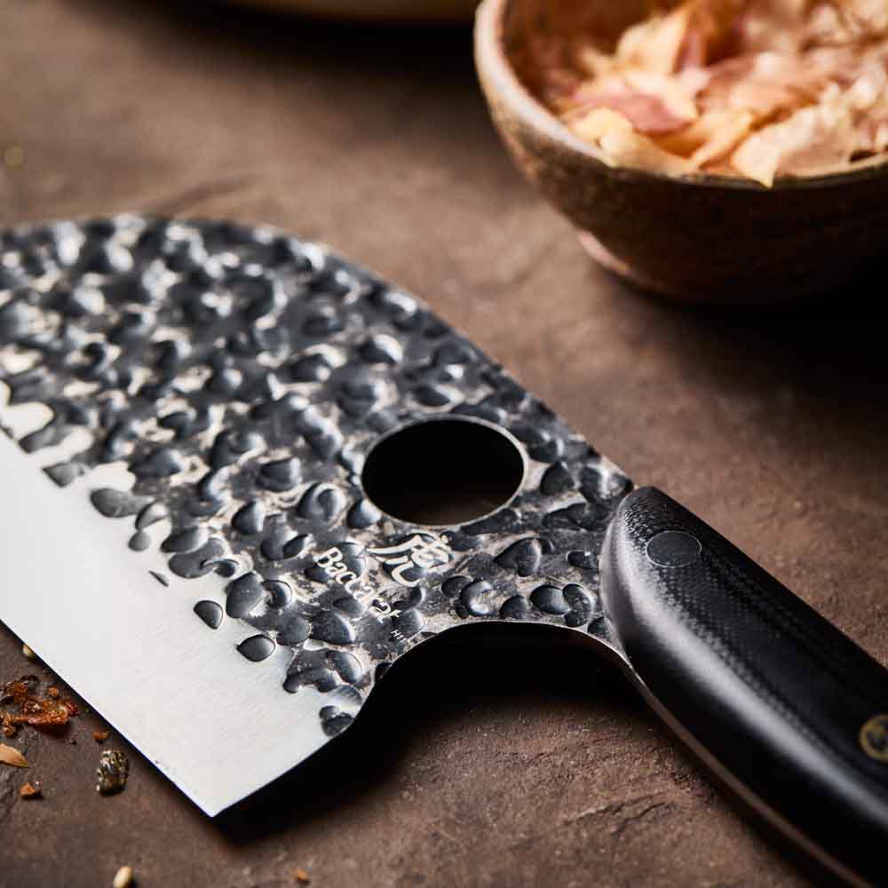 Baccarat KUROI KIBA Moon Knife 12.5cm detail image of blade at MyHouse
