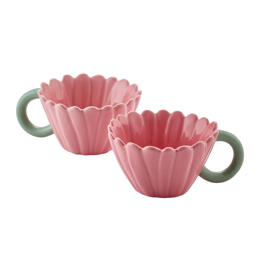 Alex Liddy Posy Set of 2 Flower Tea Cups Flower bud shape at MyHouse