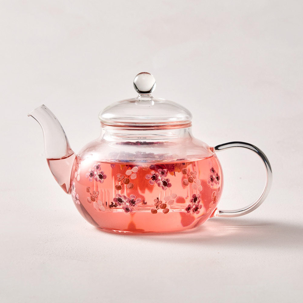 Alex Liddy Posy Glass Teapot 500ml with Infuser, Flowers at MyHouse