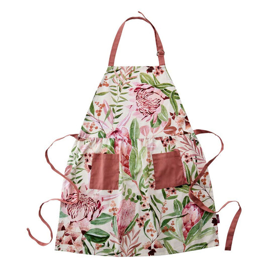 Alex Liddy Posy Apron With Pockets Pink Flowers at MyHouse