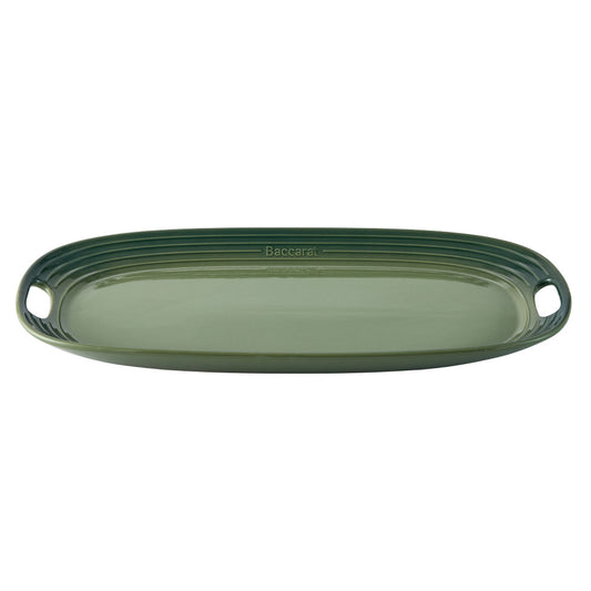 Baccarat Le Connoisseur Oval Platter 40cm Sage Green at MyHouse