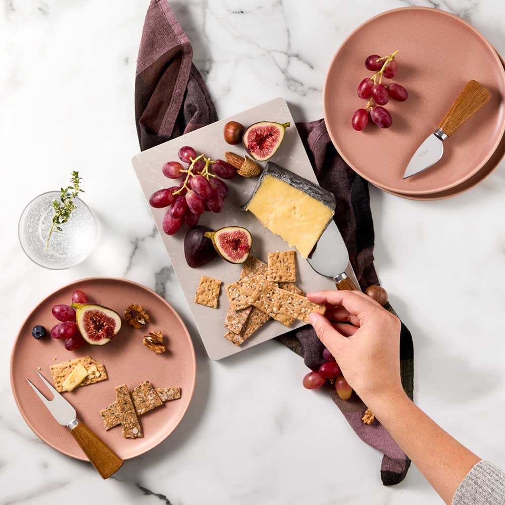 Marble Serving Board with 3 Cheese Knives and charcuterie - MyHouse