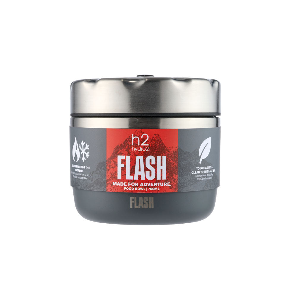 h2 hydro2 FLASH Reusable Food Bowl 750ml Grey