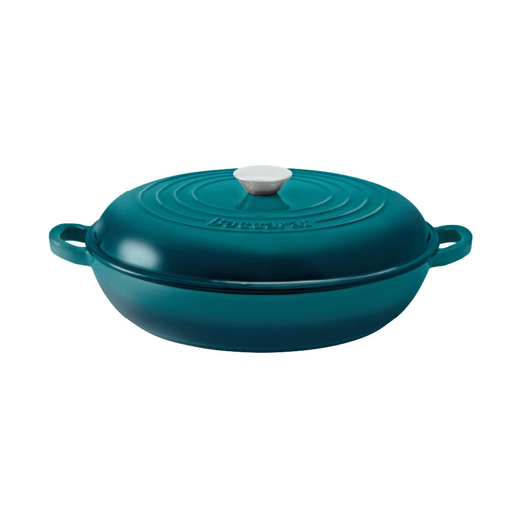 Baccarat Le Connoisseur Cast Iron French Saute Pan 31cm Lagoon