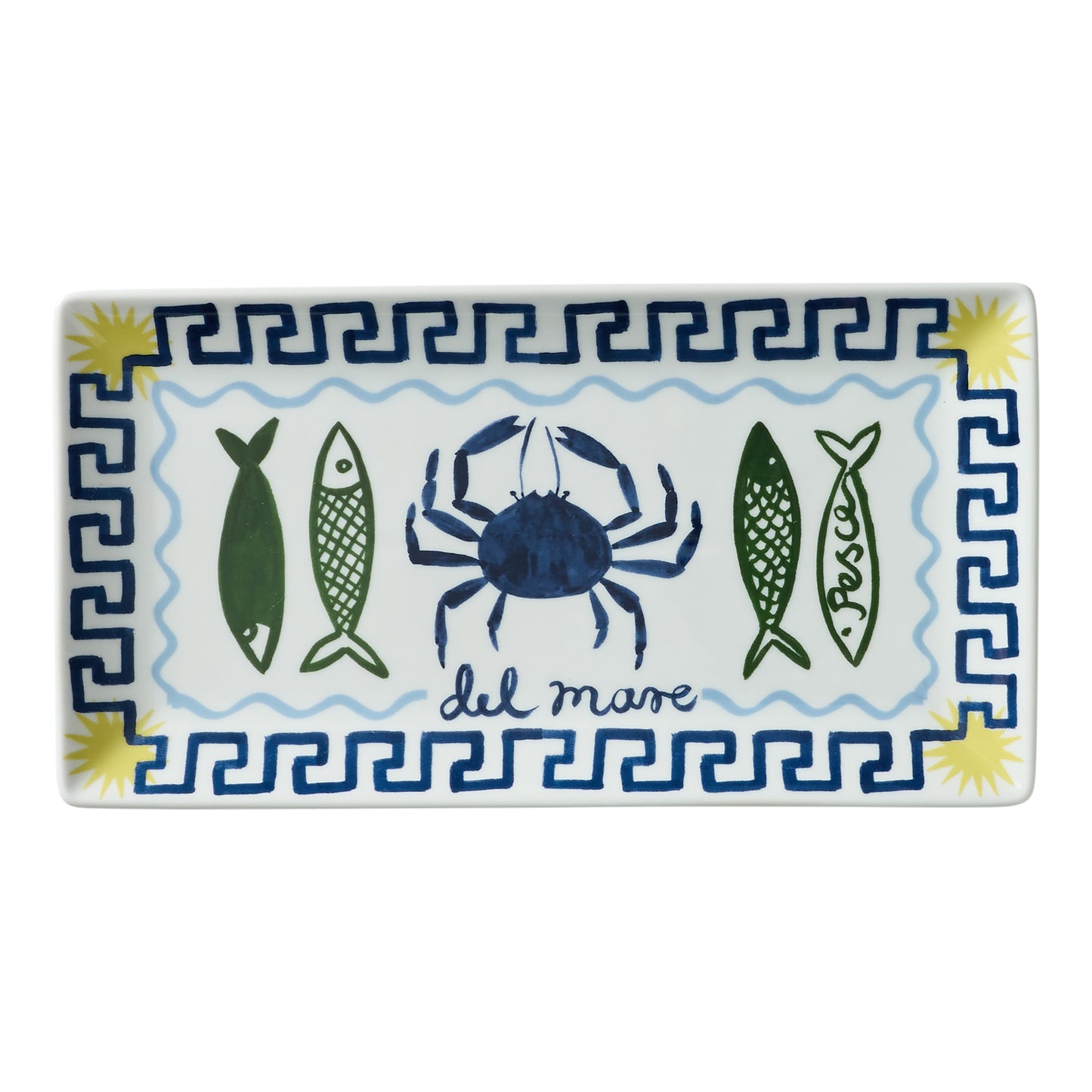 Porto Nautilus Rectangle Serving Platter 29.5x16cm Pesce