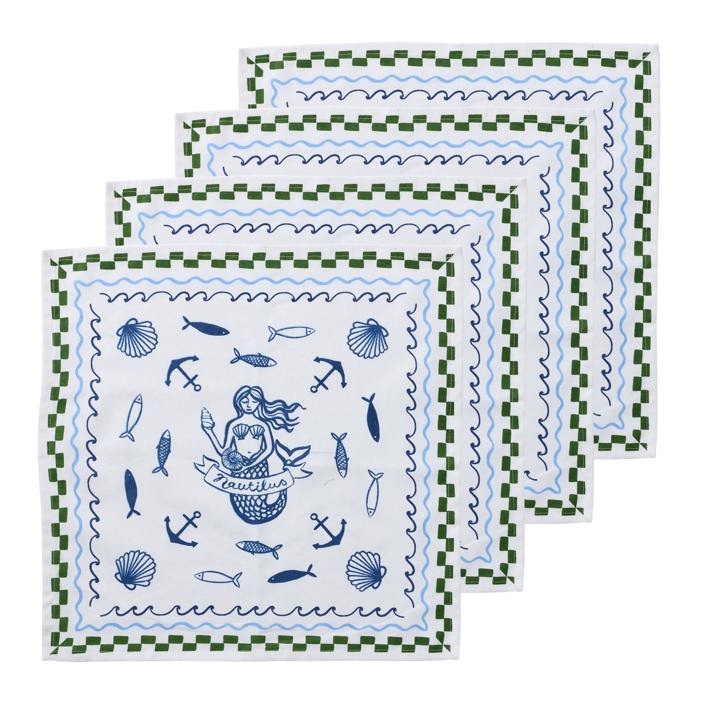 Porto Nautilus Set of 4 Napkins 45x45cm Siren