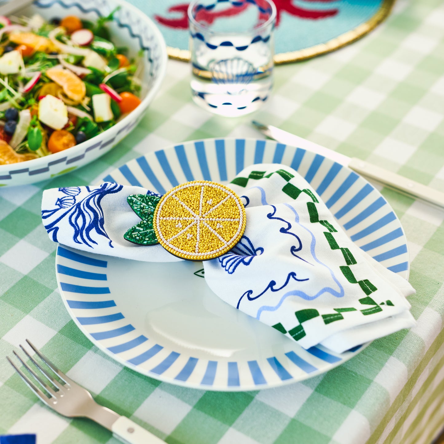 Porto Nautilus Set of 4 Napkins 45x45cm Siren