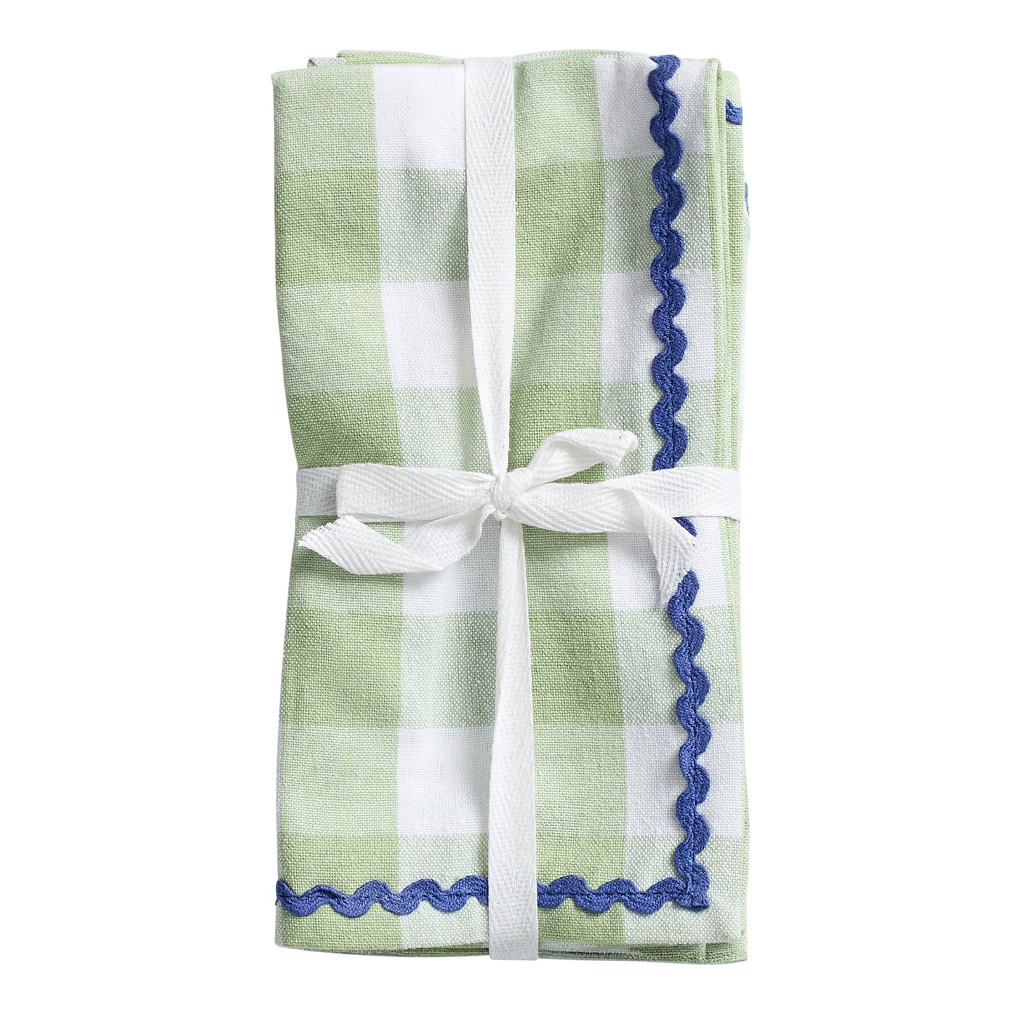 Porto Gingham Set of 4 Napkins 45x45cm Sage