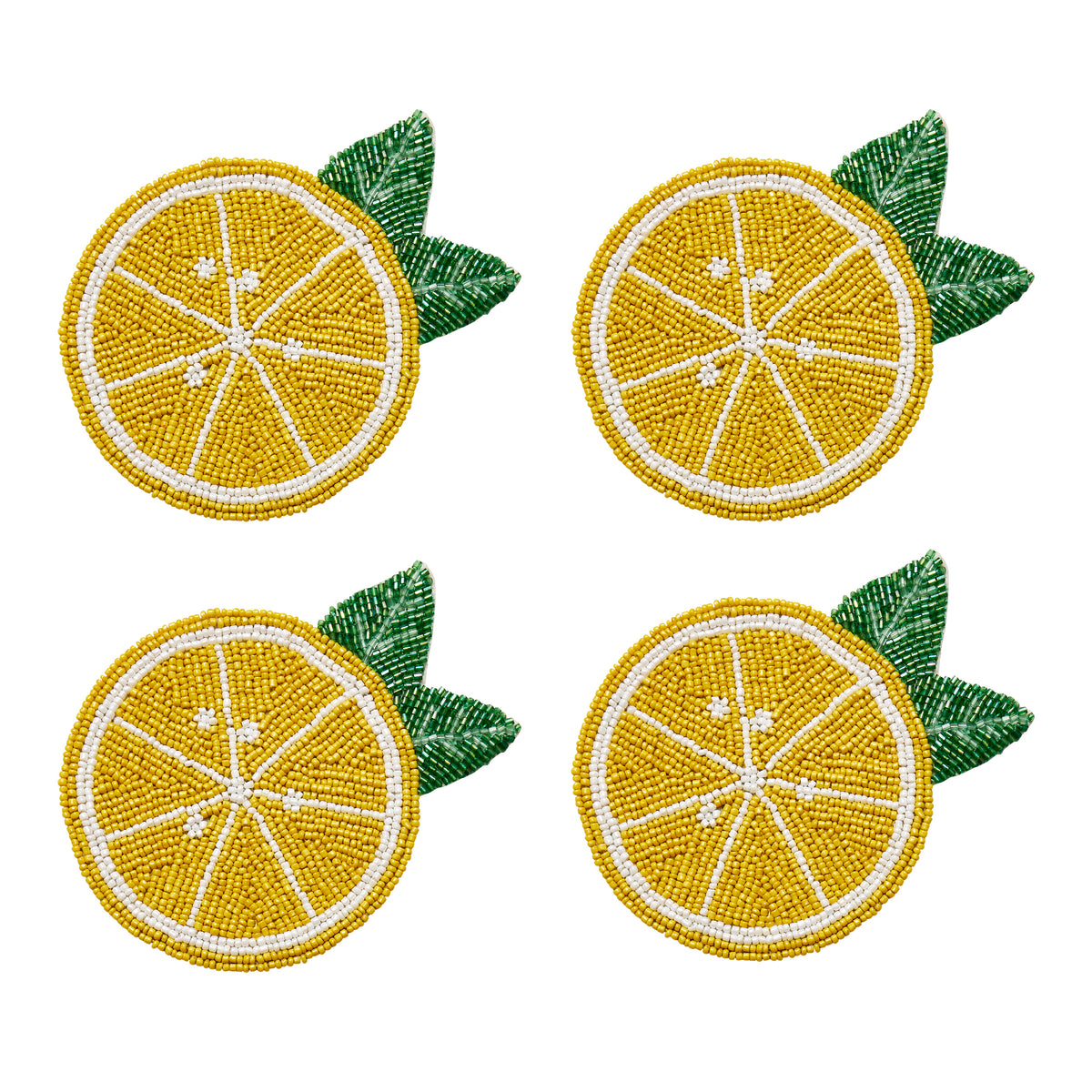 Porto Limone Set of 4 Beaded Coasters 10cm