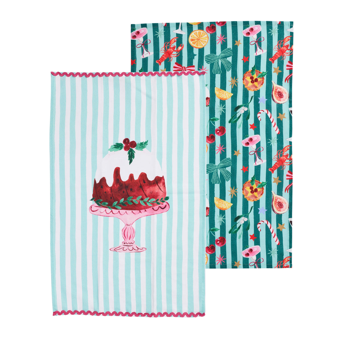 Porto Tis the Season Set of 2 Tea Towels