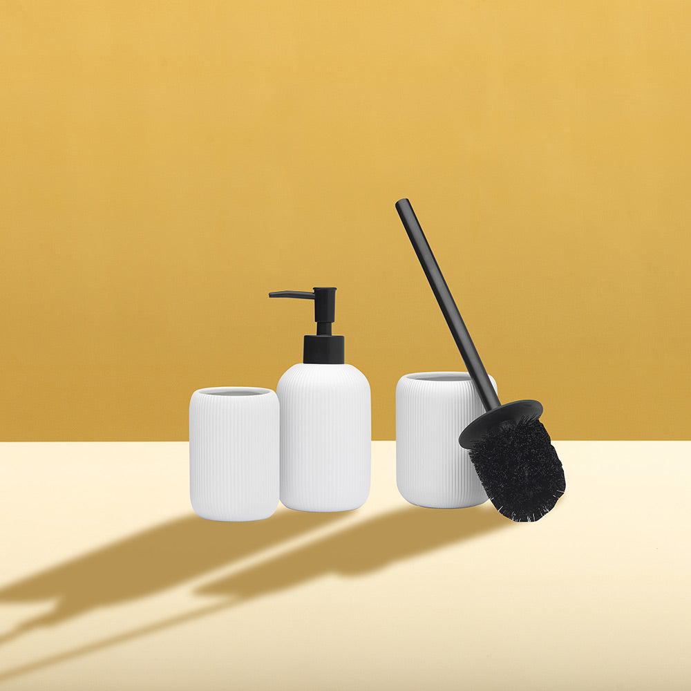 Porto York Bathroom Collection in Ribbed White  - MyHouse