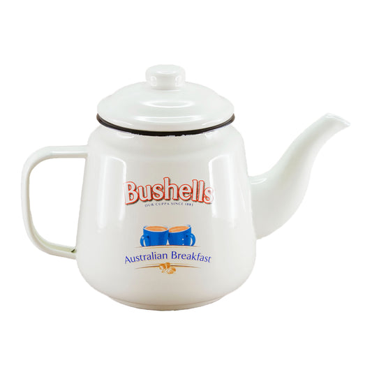 Rojo Bushells Enamel Teapot 1.4L Cream