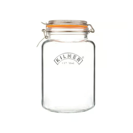 Kilner Clip Top Square Jar 3L