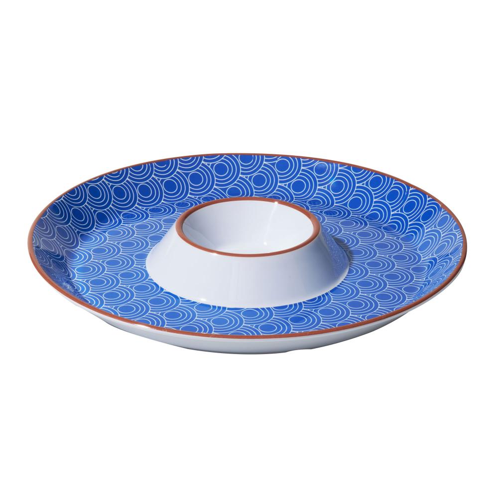 Avanti Round Sharing Plate with Sauce Bowl