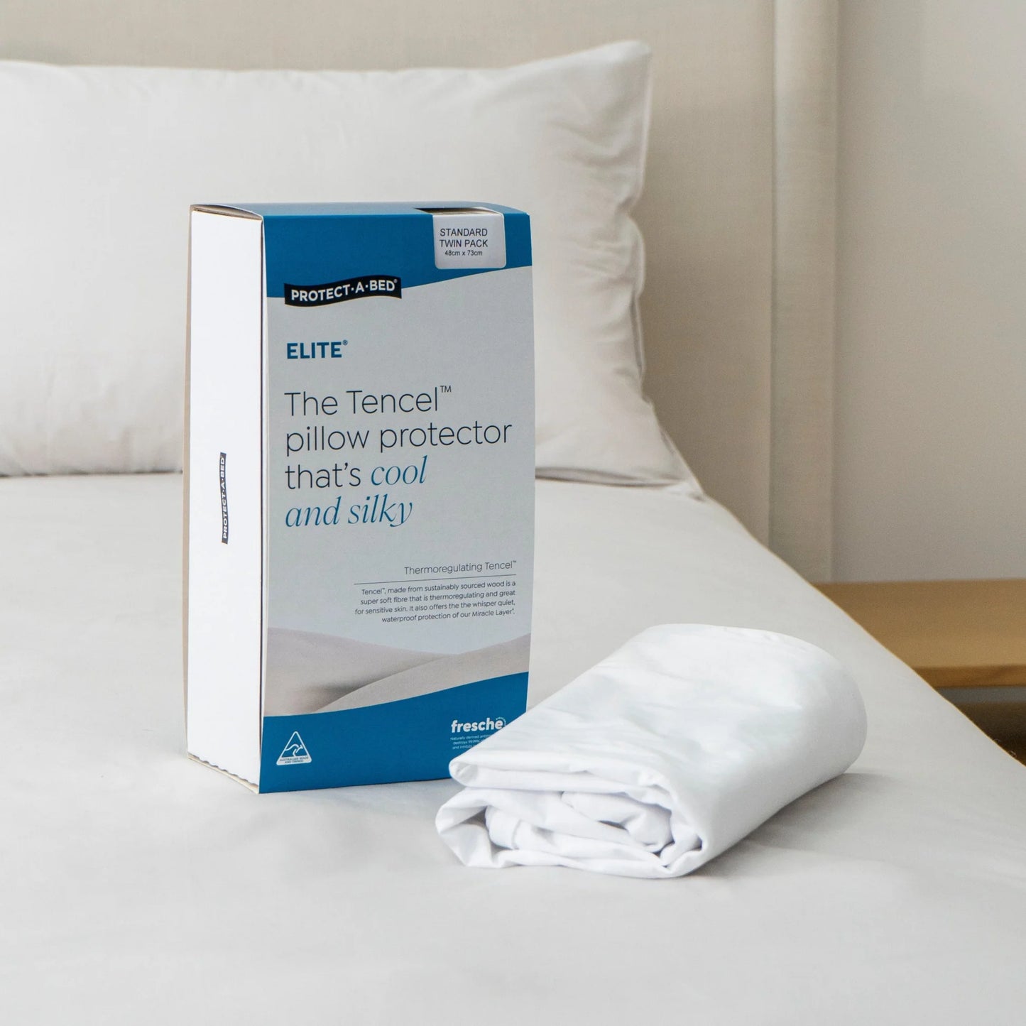 Protect-A-Bed Elite Tencel With Side Protection Pillow Protector Twin Pack