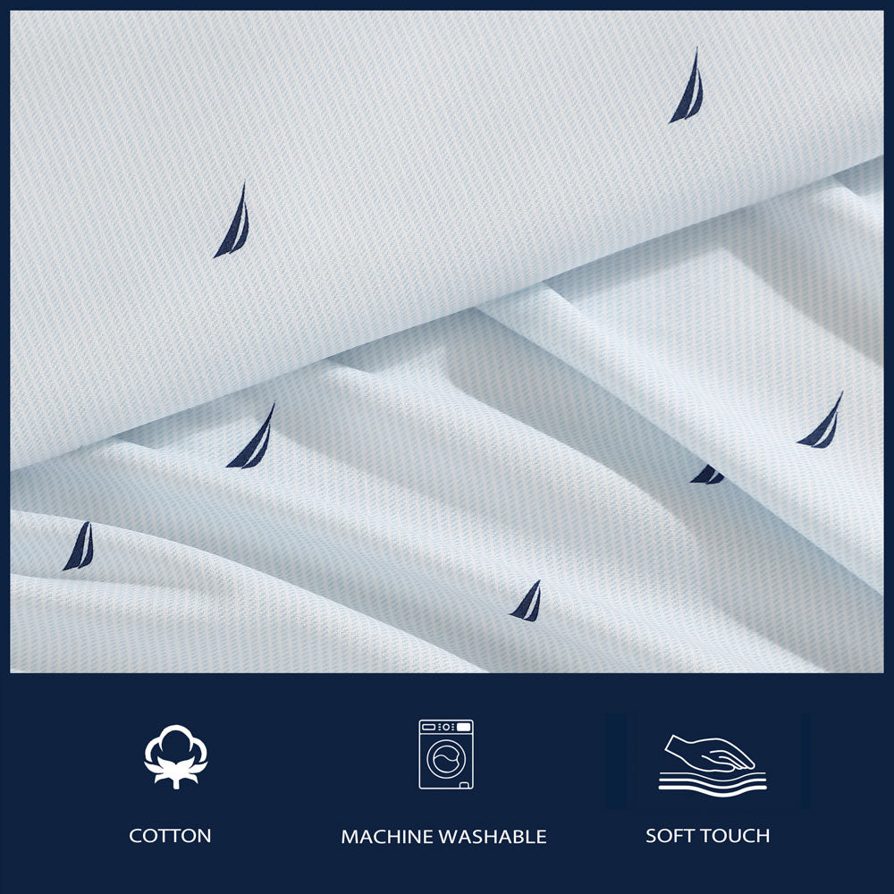 Nautica Boat Stripe Washed Sheet Set