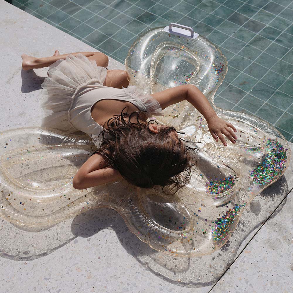 SUNNYLiFE Kids Lie-On Float Cotton Candy Glitter