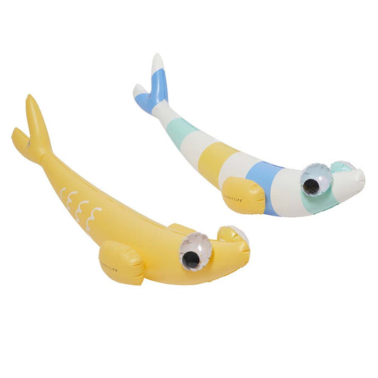 SUNNYLiFE Set of 2 Kids Inflatable Noodles Finn The Fish Multi
