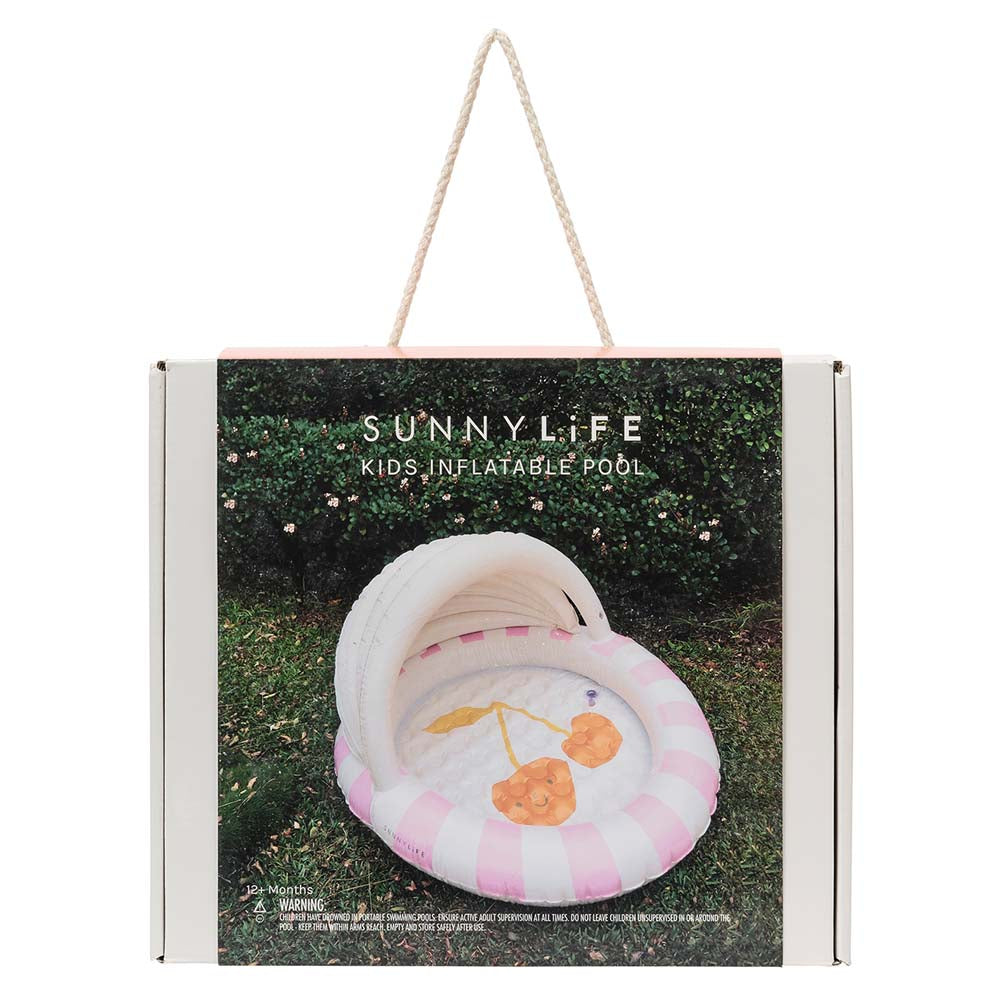 SUNNYLiFE Kids Inflatable Pool Cotton Candy Cherry