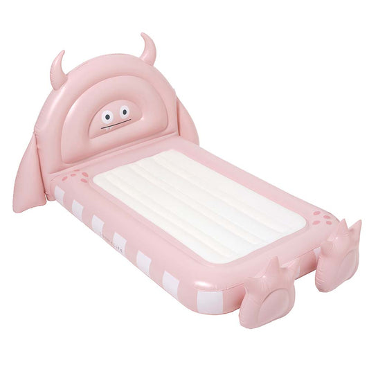 SUNNYLiFE inflatable Kids Sleepover Bed Monster pink